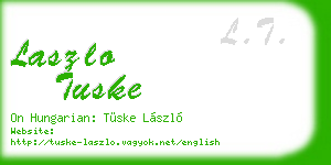 laszlo tuske business card