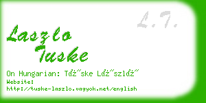 laszlo tuske business card